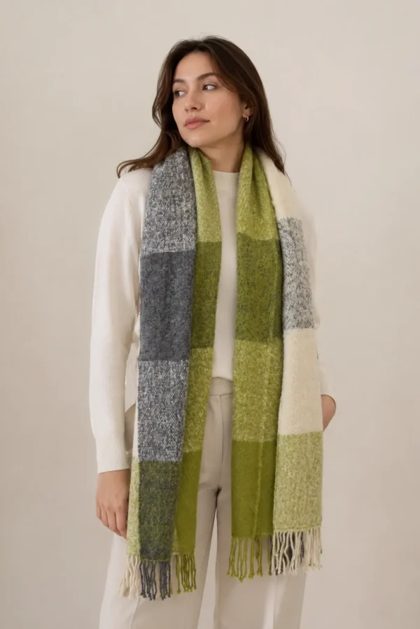 Chalina chess (1) Forest Grid Scarf