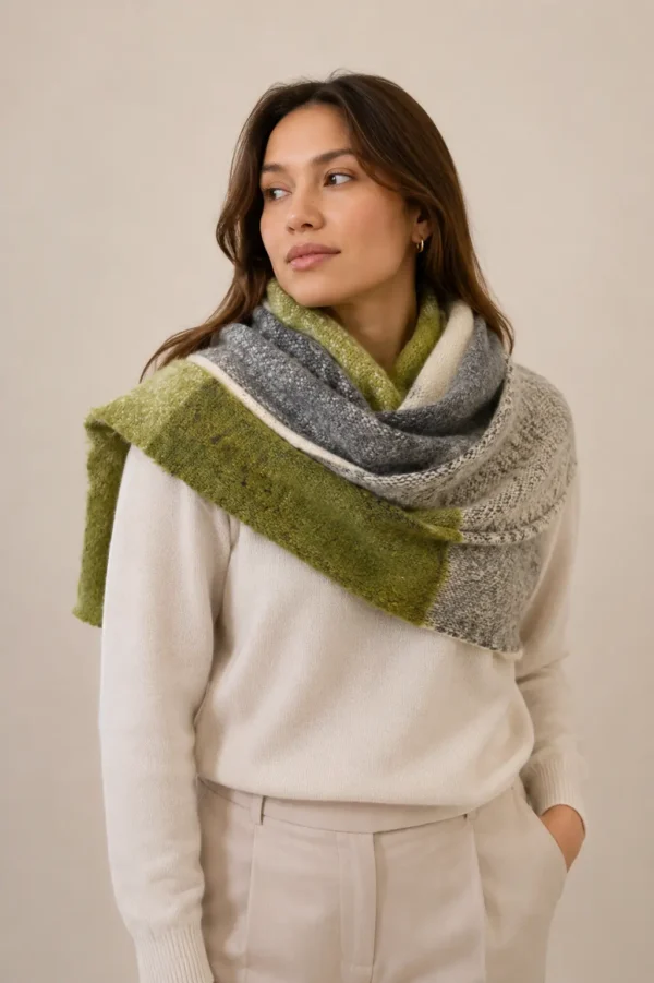 Chalina chess (3) Forest Grid Scarf