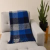 Blue-Grey Boucle Blanket