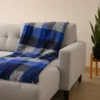 Blue-Grey Boucle Blanket